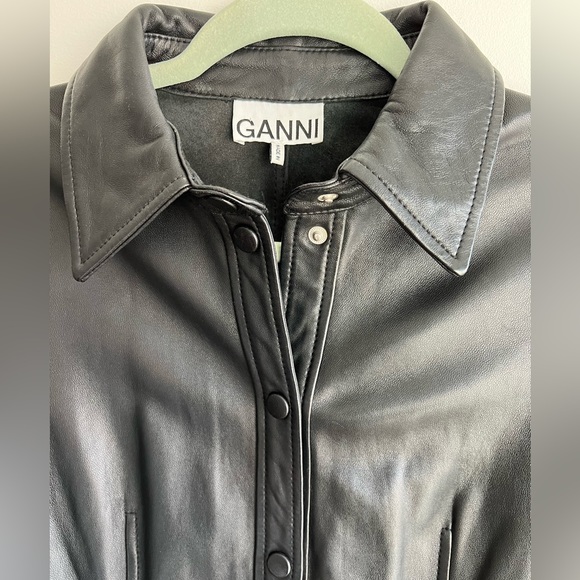 Ganni Black Leather Dress - Picture 6 of 6